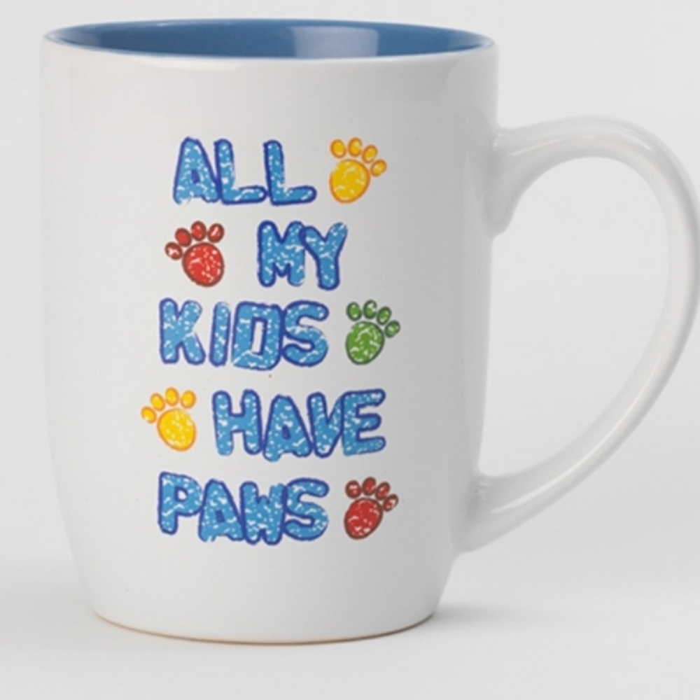 All My Kids Have Paws Mug, White, 24 oz.